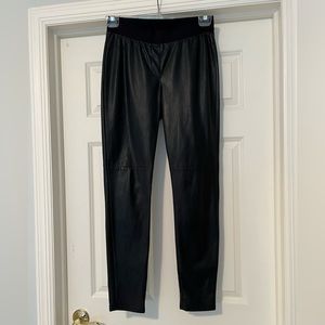 Ann Taylor black faux leather pants. Look and feel real!